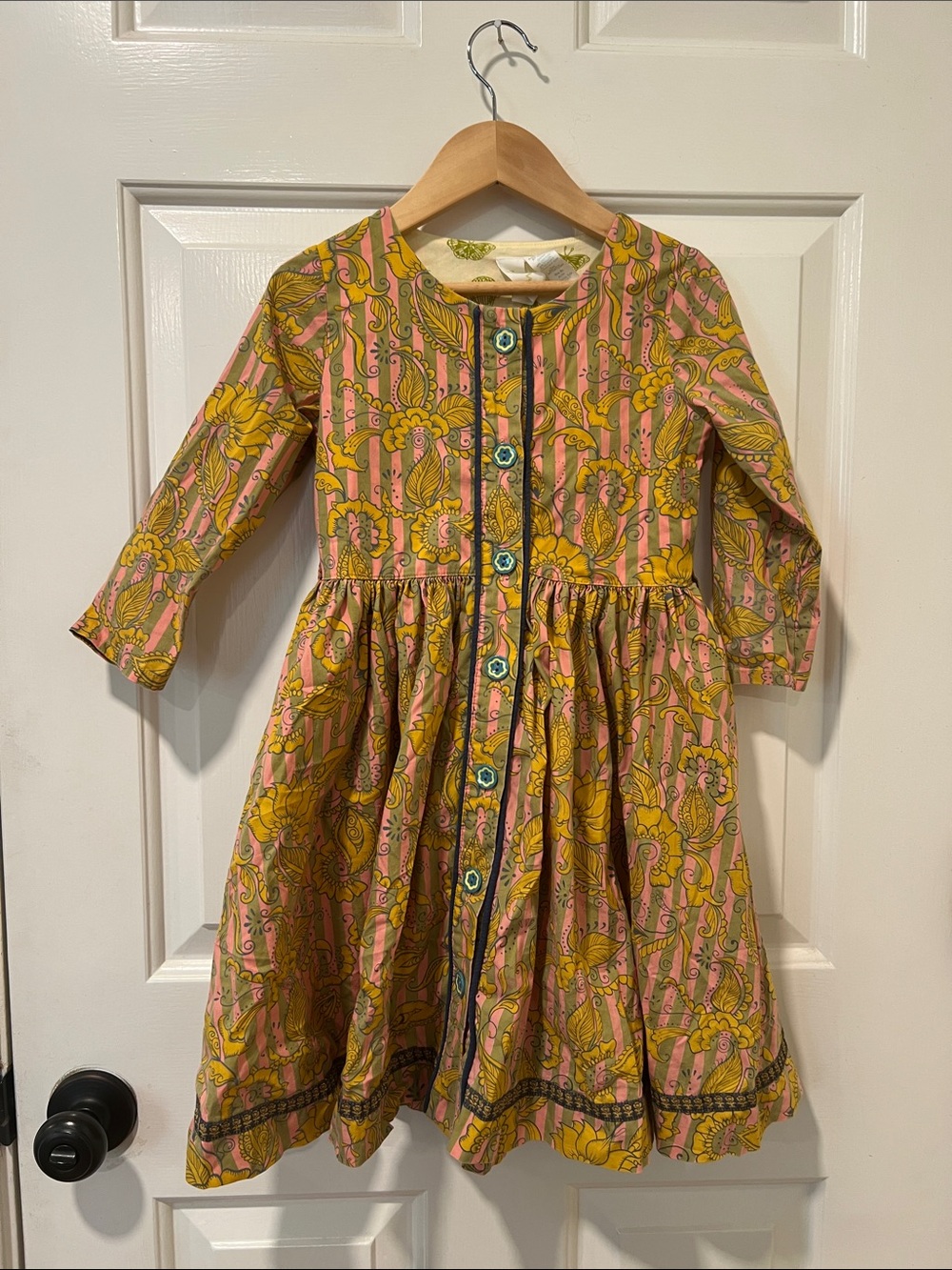 Matilda Jane Pink & Mustard Floral Button-Front Dress